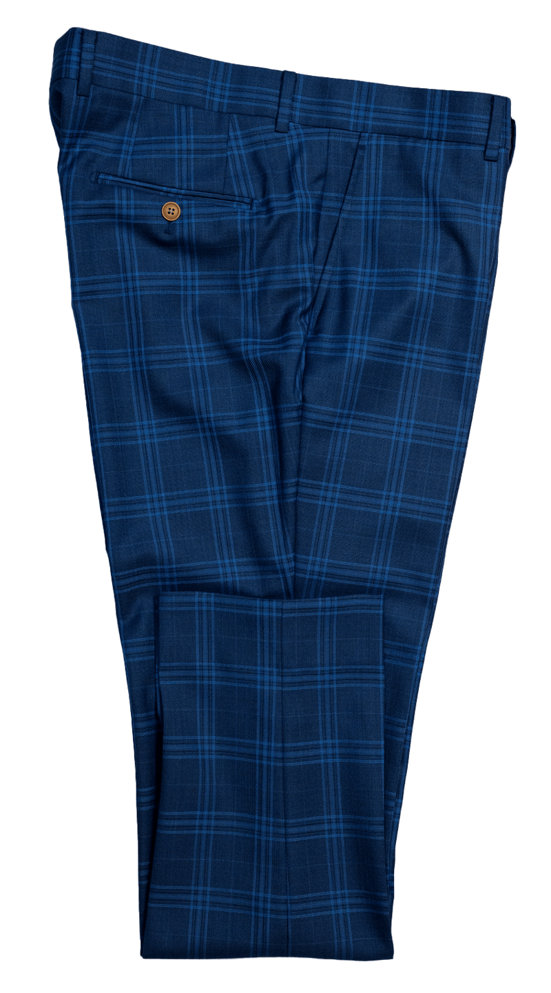 Lapis Blue Windowpane Chic Suit