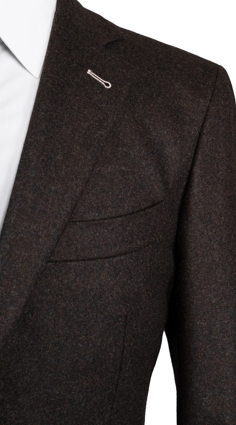 Walnut Flannel Wool Suit