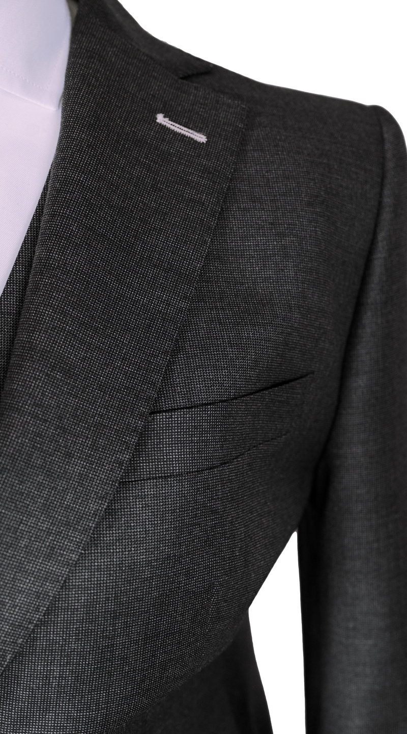 Charcoal Birdseye Wool Suit