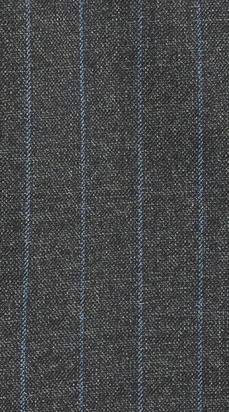 Charcoal Blue Pinstripe Suit