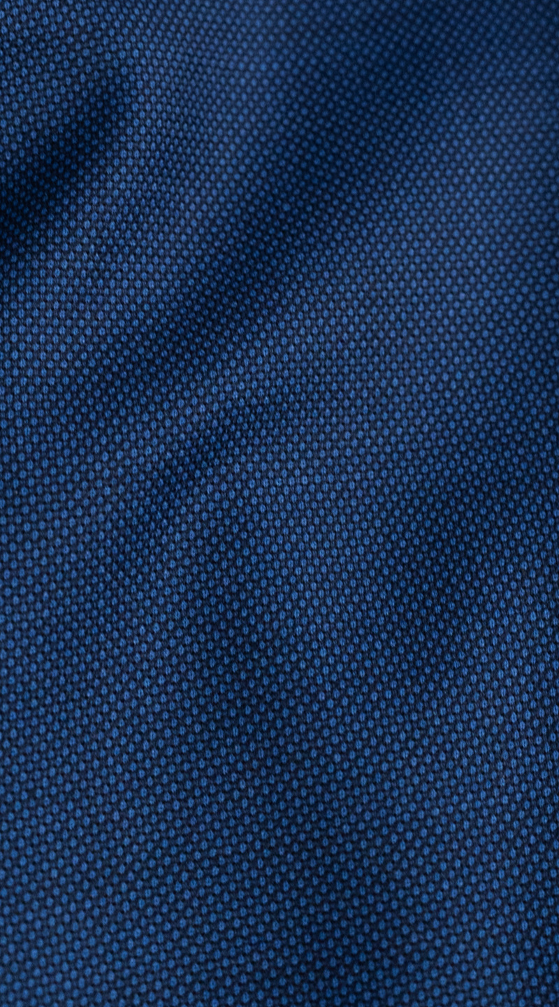 Complet en Laine Birdseye Bleu Cobalt