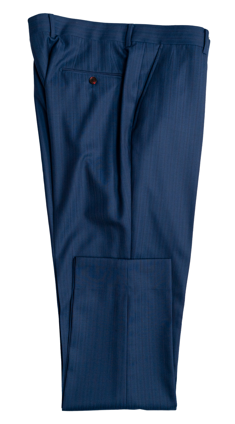 Cobalt Blue Pinstripe Three-Piece Suit