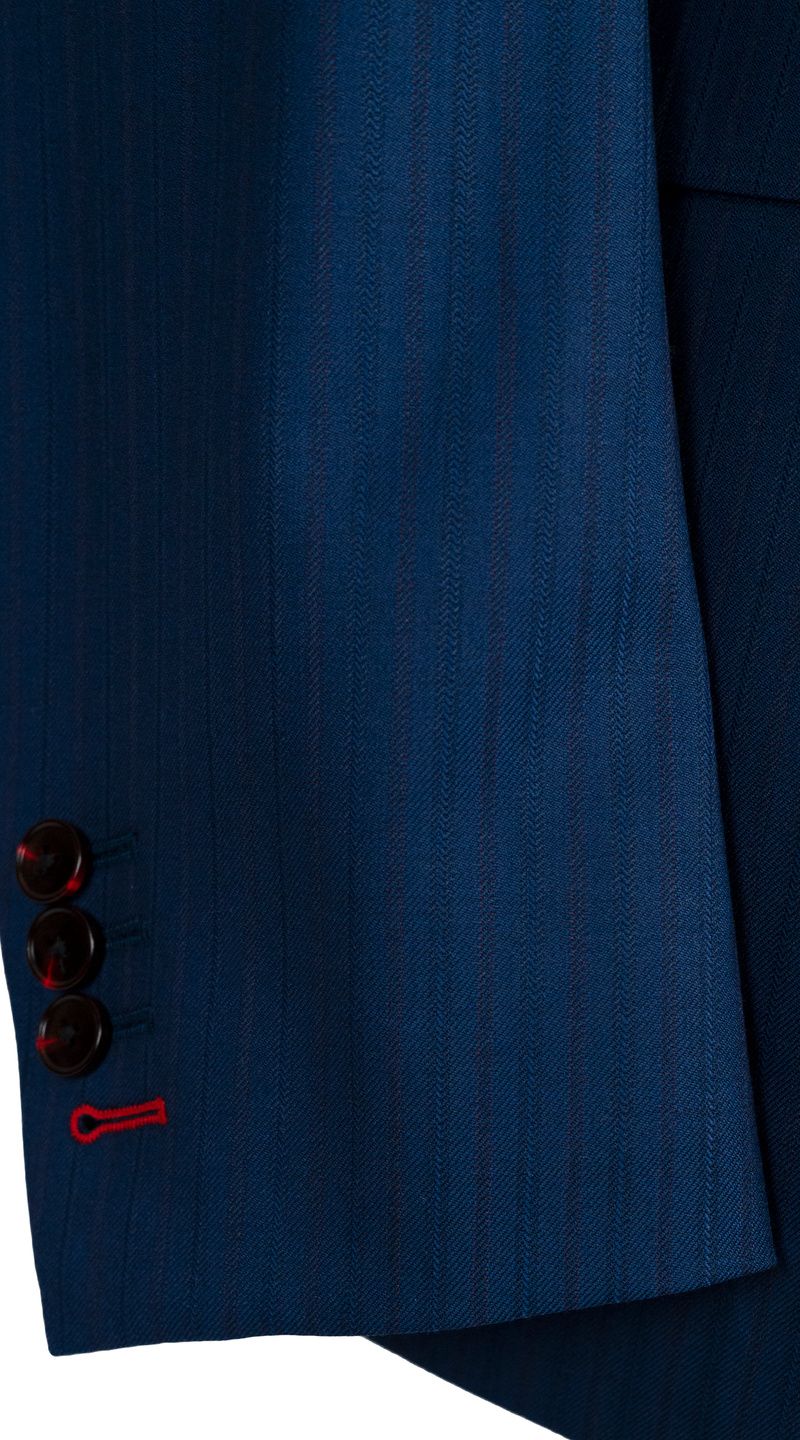 Cobalt Blue Pinstripe Three-Piece Suit