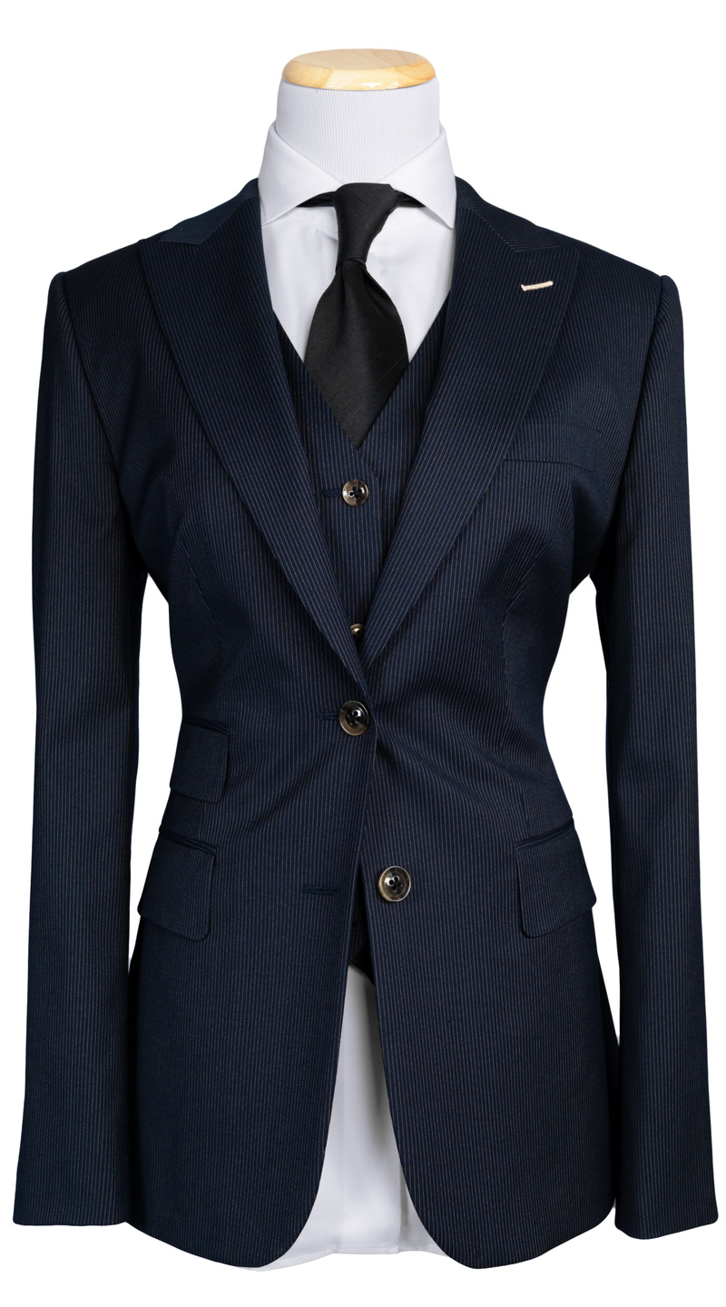 Dark Navy Pinstripe Suit