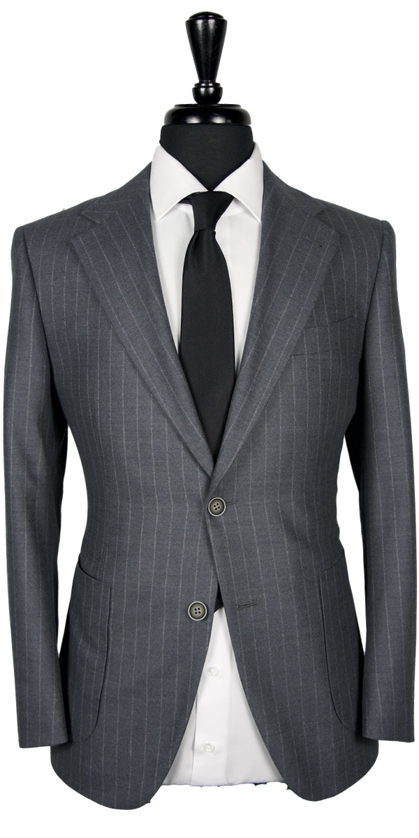 Grey Wool Pinstripe Suit