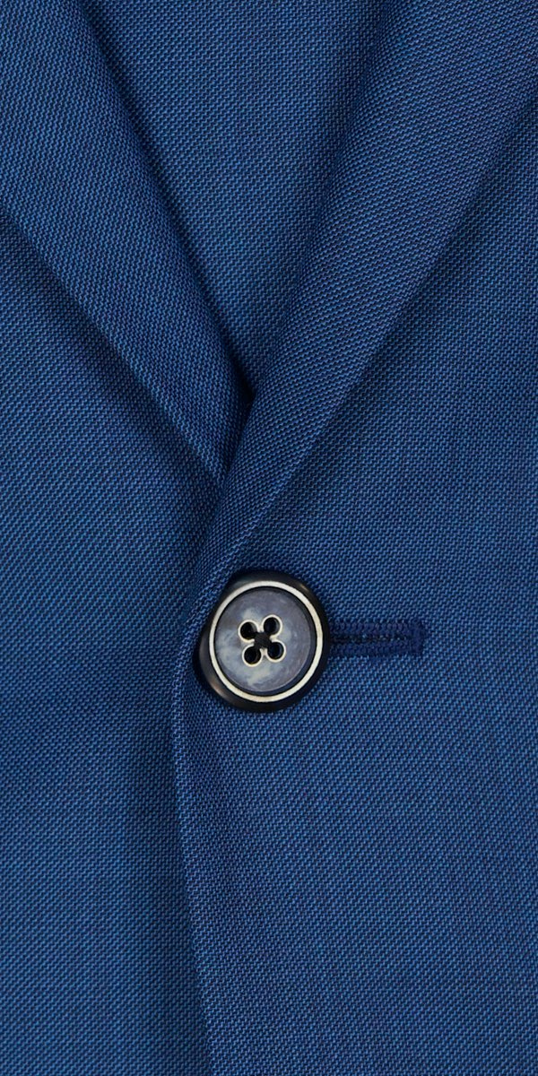 Blue Sharkskin Wool Suit