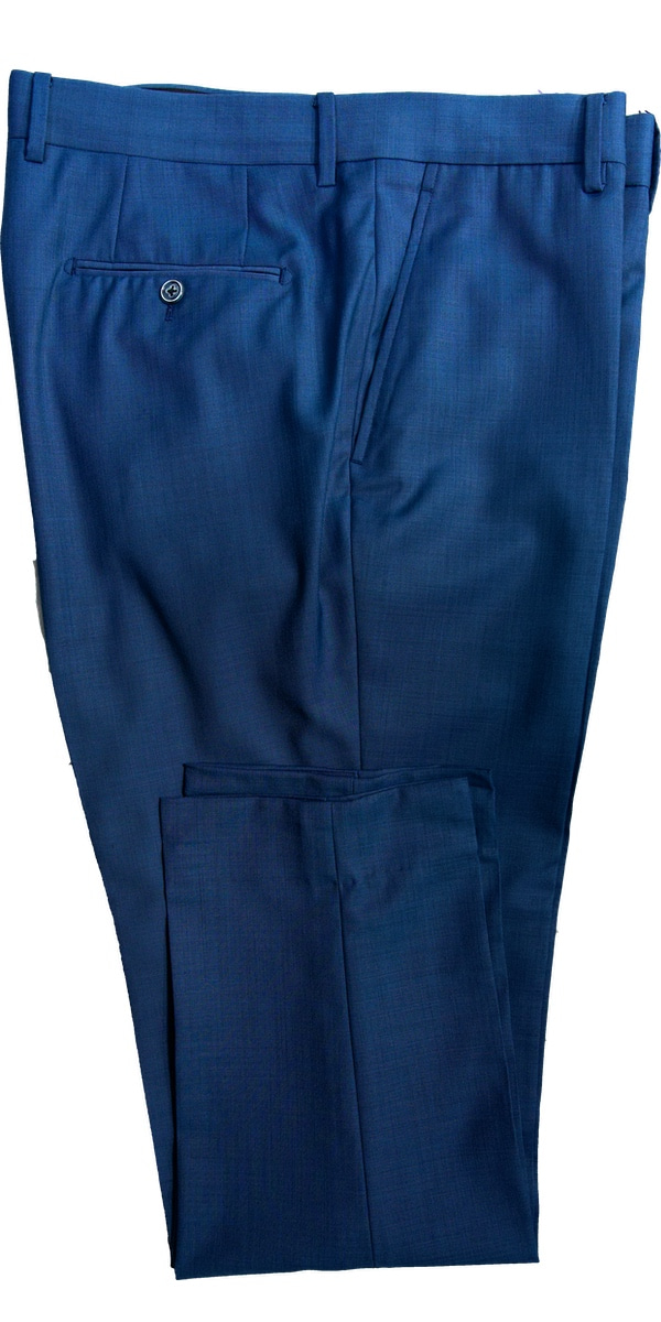 Blue Sharkskin Wool Suit