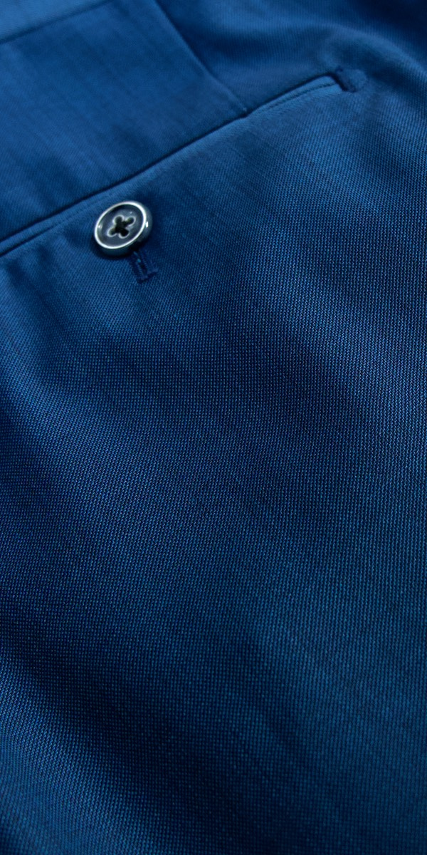 Blue Sharkskin Wool Suit