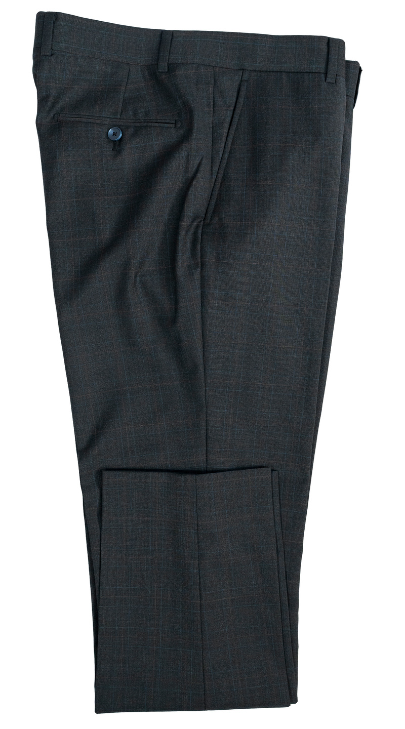 Grey Dual Overchecks Wool Suit