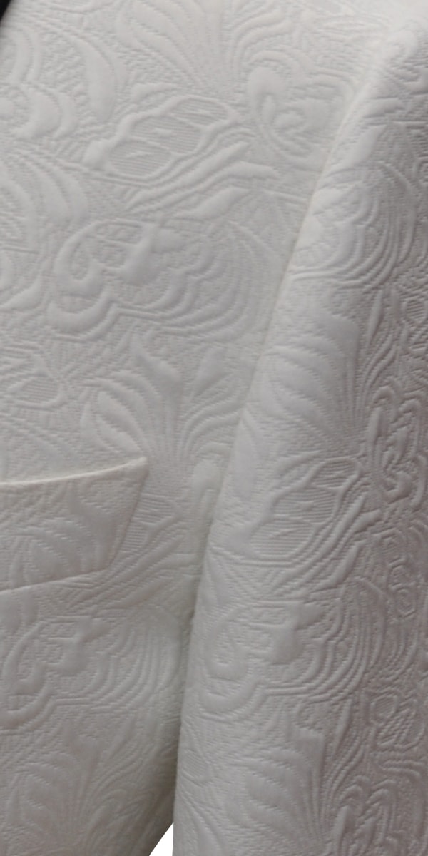 Tuxedo Jacquard Paisley Blanc Cassé