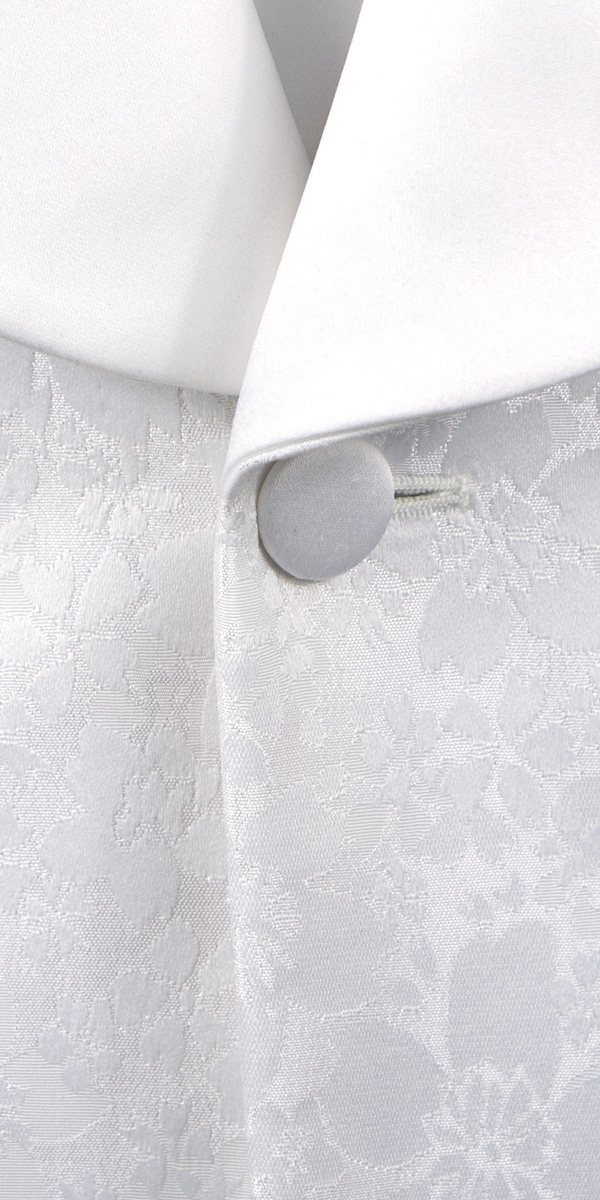 All-White Floral Jacquard Tux