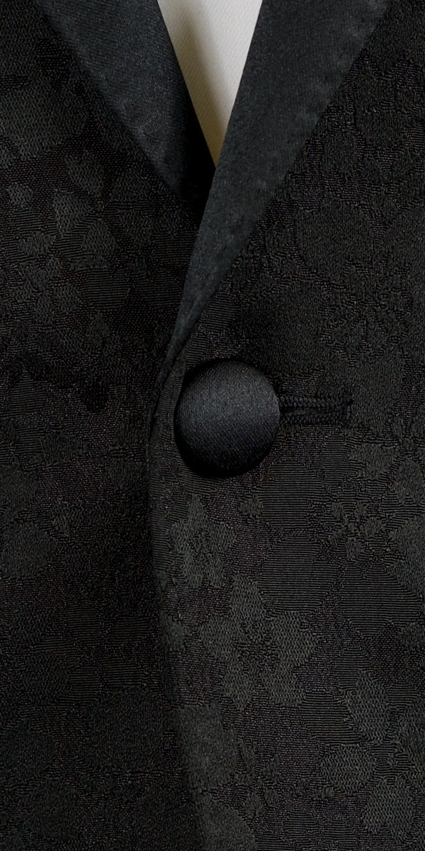 Black Floral Jacquard Tuxedo