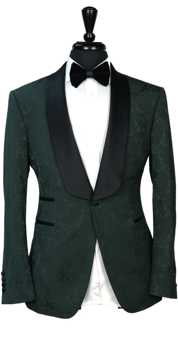 Complet Tuxedo Jacquard Vert