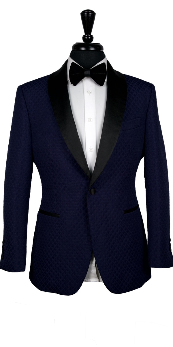 Blue Diamond Jacquard Tuxedo