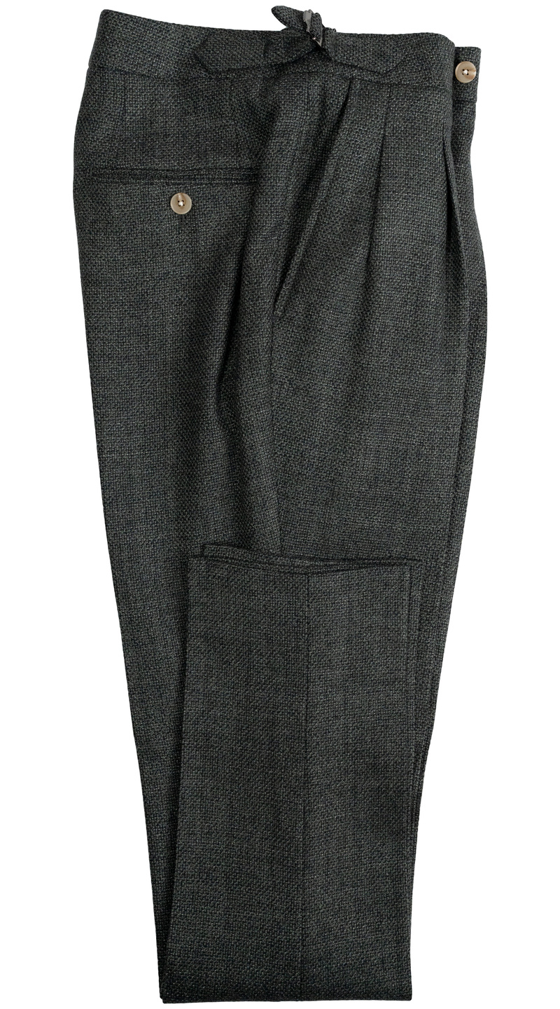 Charcoal Tweed Three‑Piece Suit