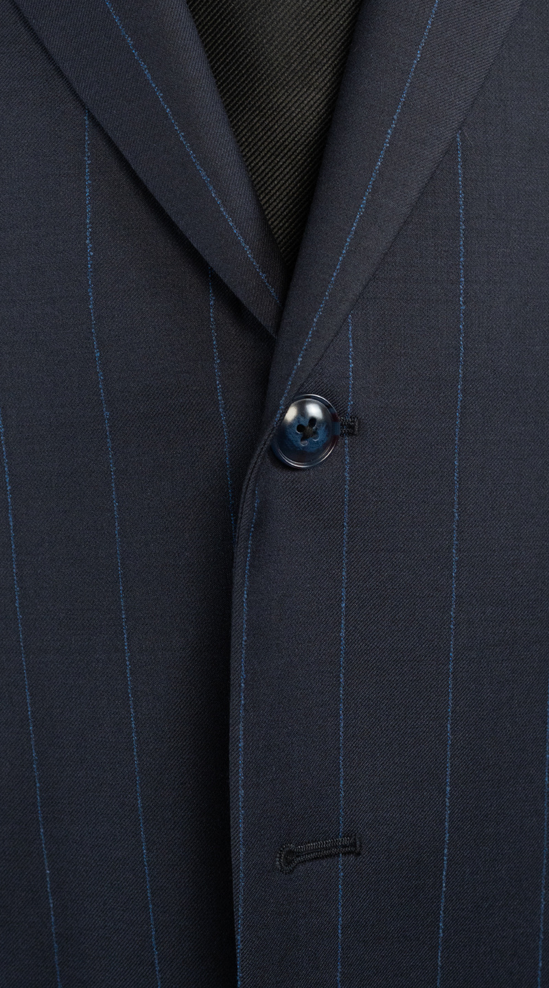 Midnight Blue Pinstripe Suit