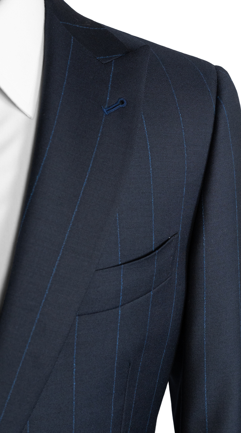 Midnight Blue Pinstripe Suit