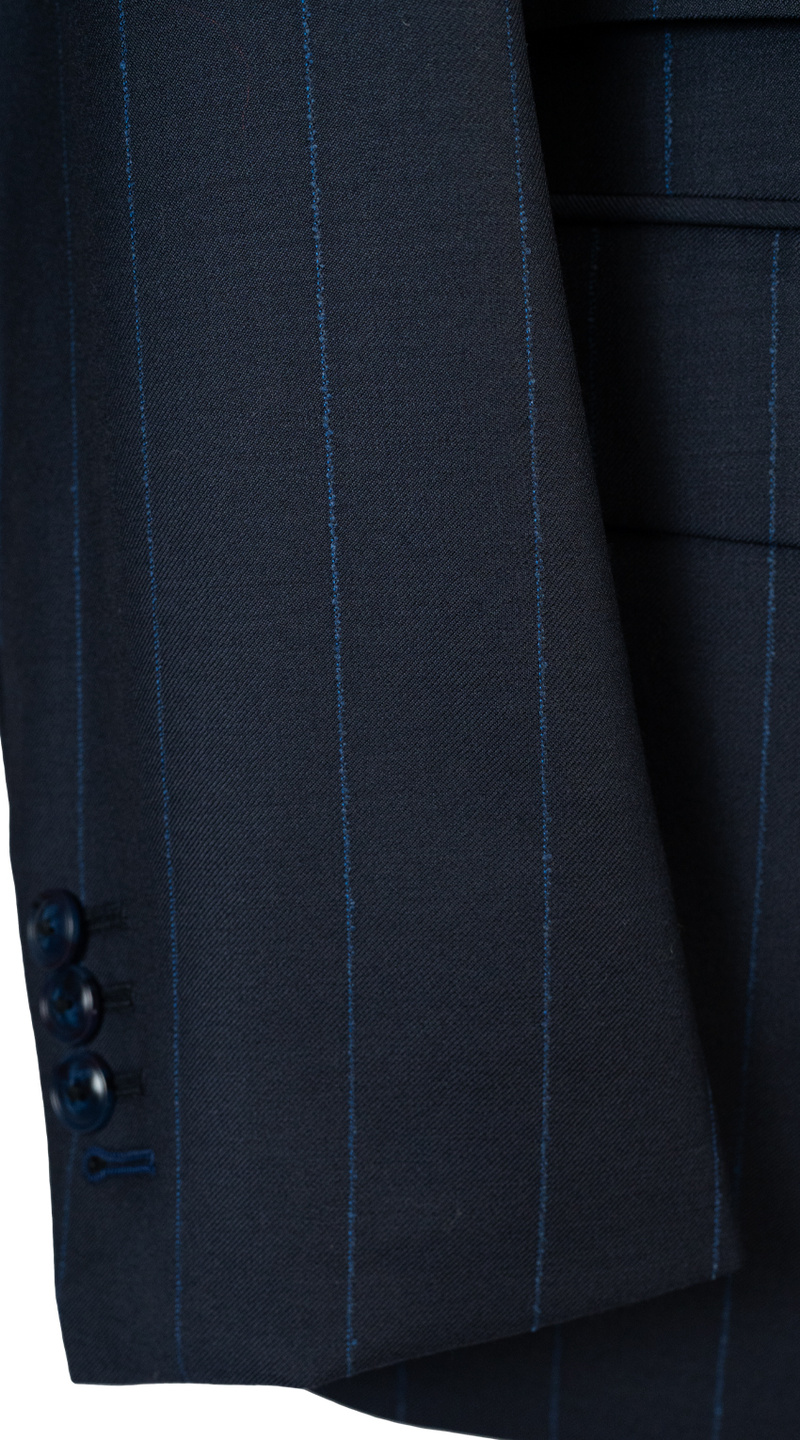 Midnight Blue Pinstripe Suit