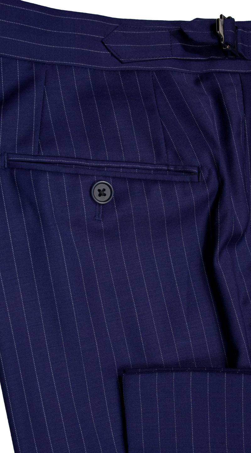 Royal Blue Pinstripe Wool Suit