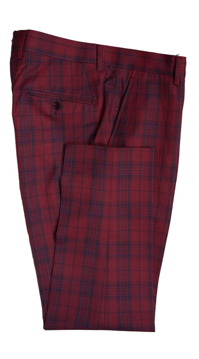 Red Check Wool Suit