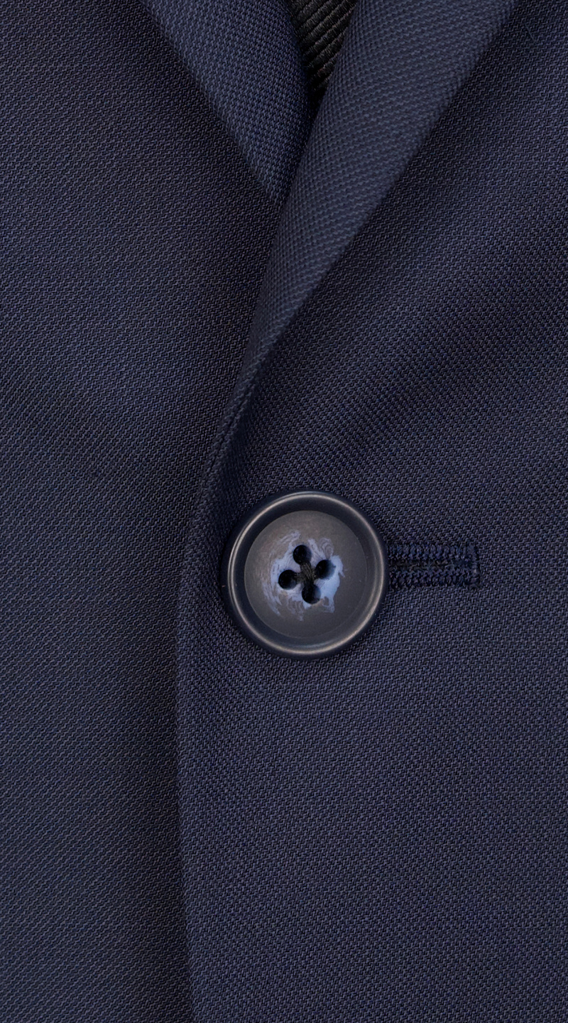Space Blue Sharkskin Wool Suit