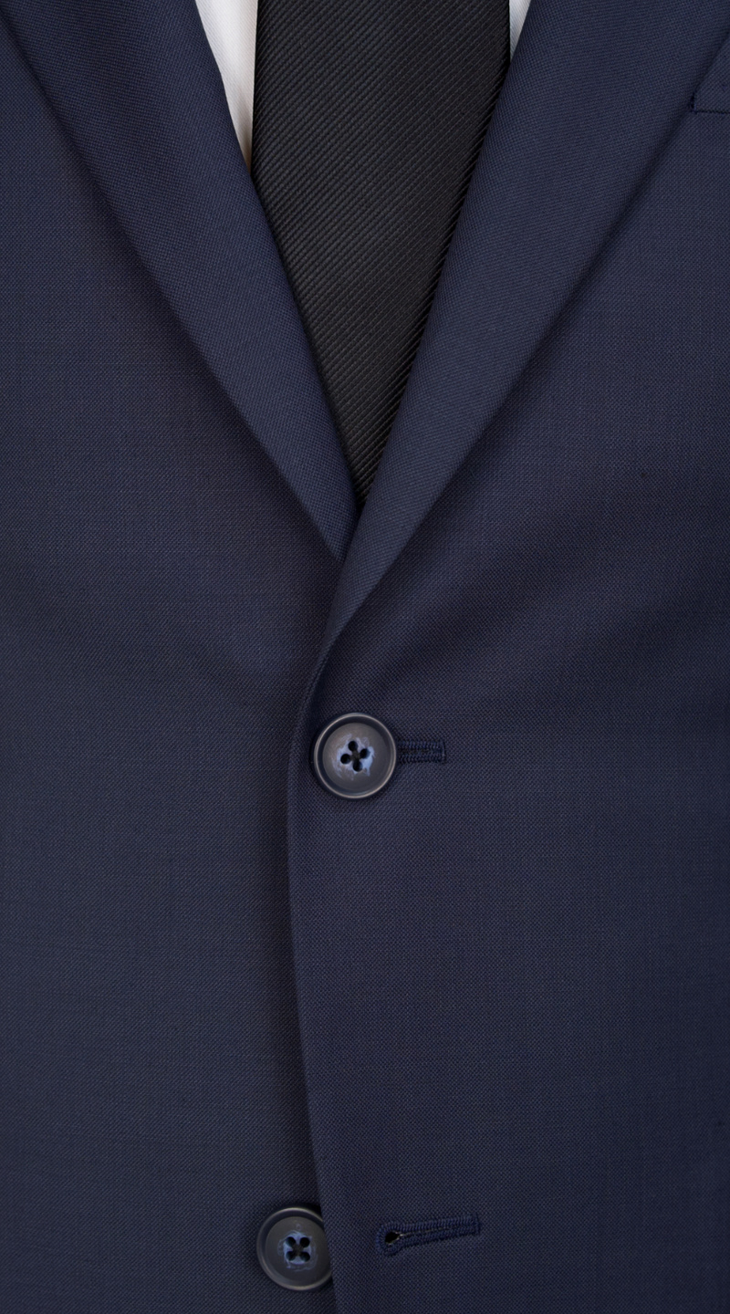 Space Blue Sharkskin Wool Suit