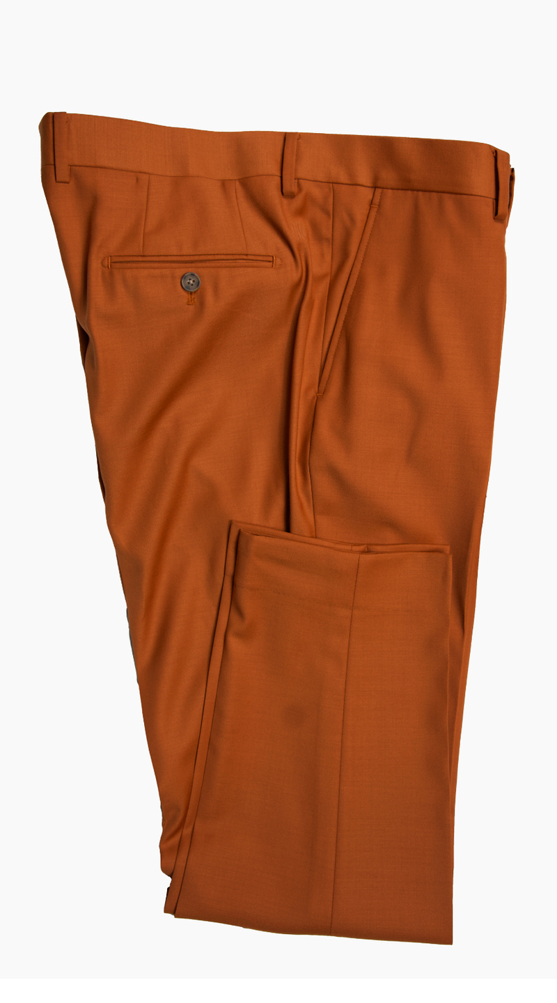 Burnt Orange Wool Suit