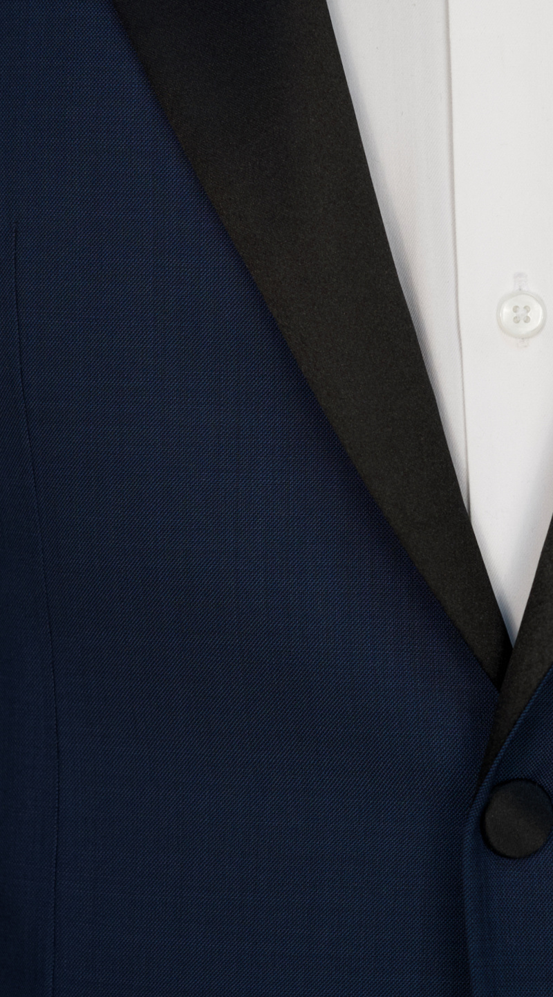 Prussian Sharkskin Wool Tuxedo
