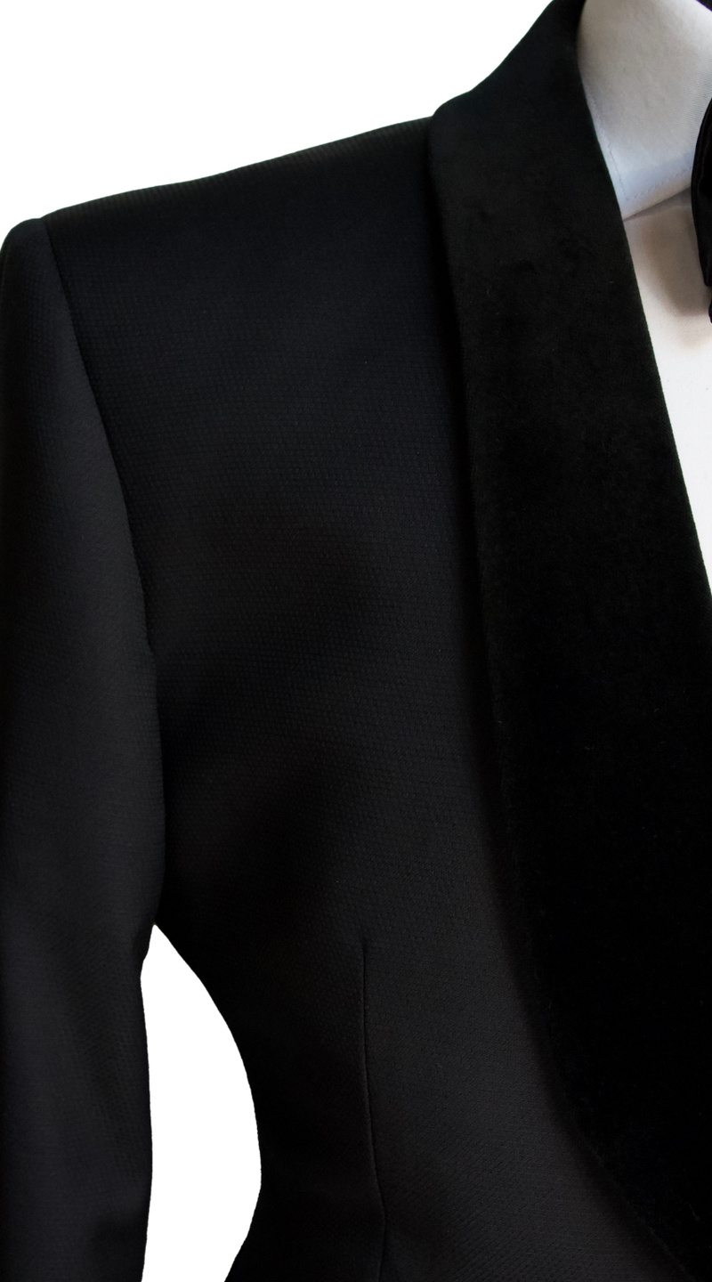 Tuxedo Texturé Pois Noirs