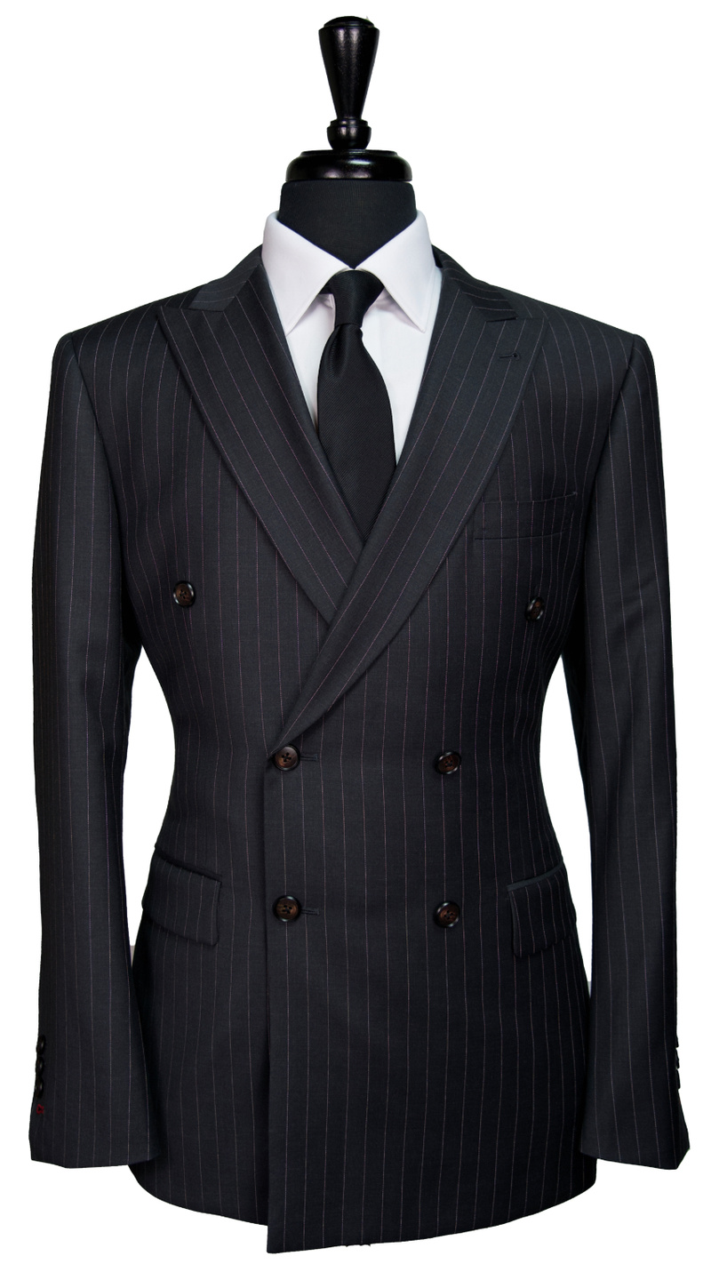 Charcoal Pinstripe Wool Suit