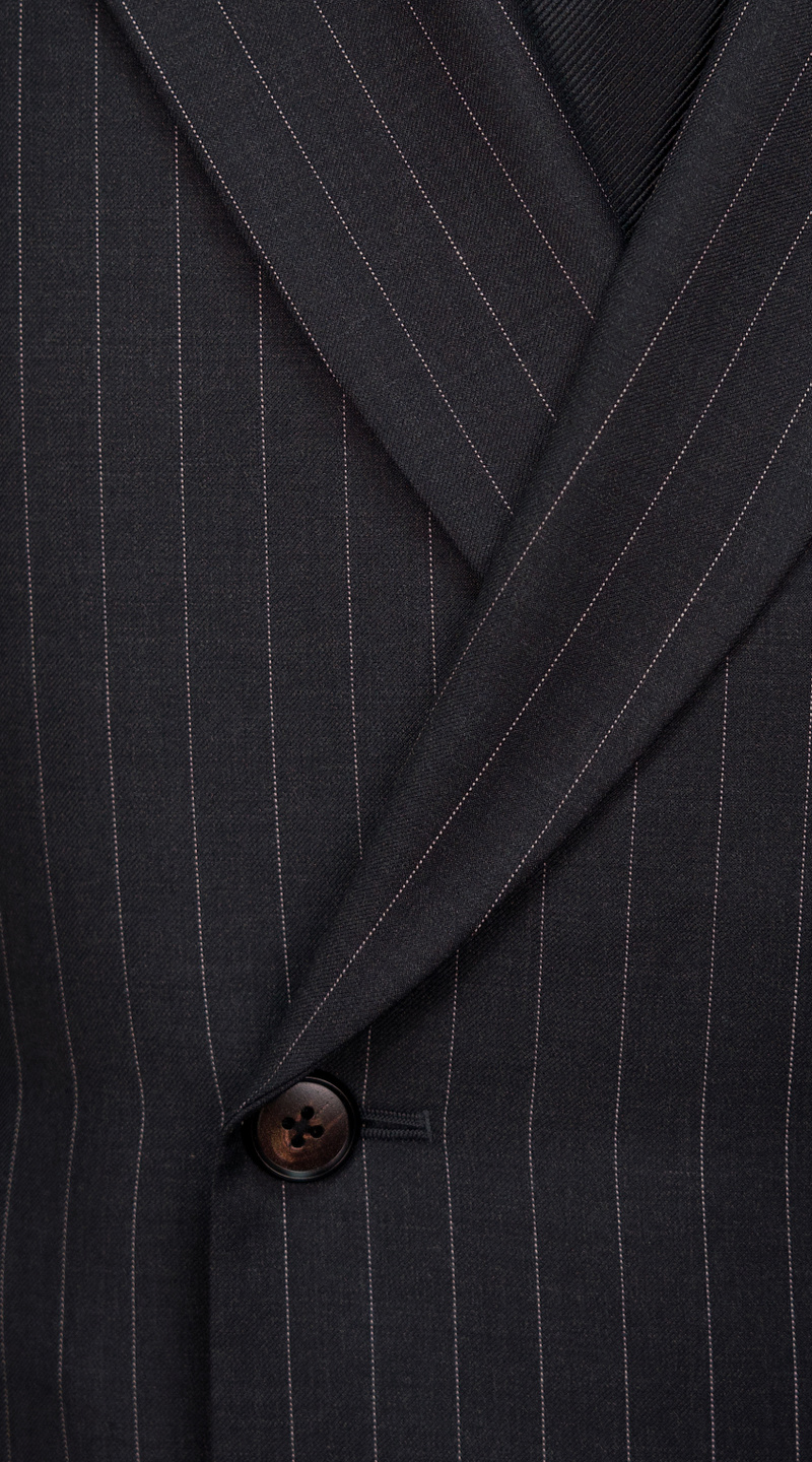 Charcoal Pinstripe Wool Suit