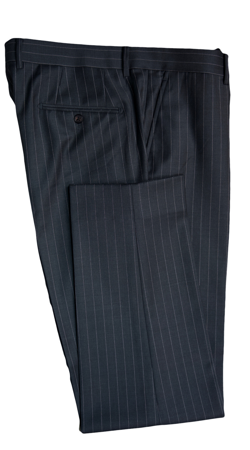 Charcoal Pinstripe Wool Suit