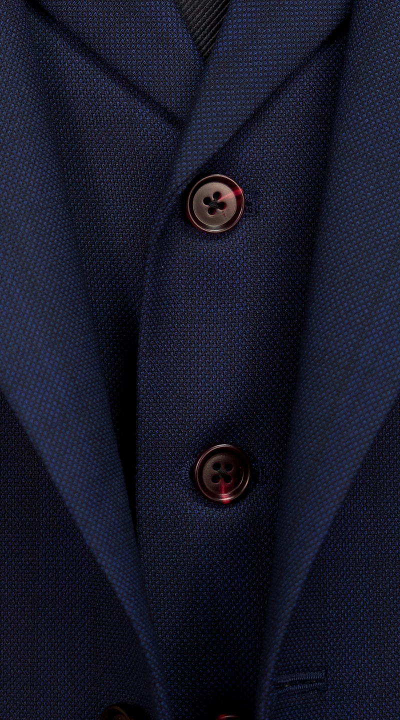 Indigo Birdseye Check Suit