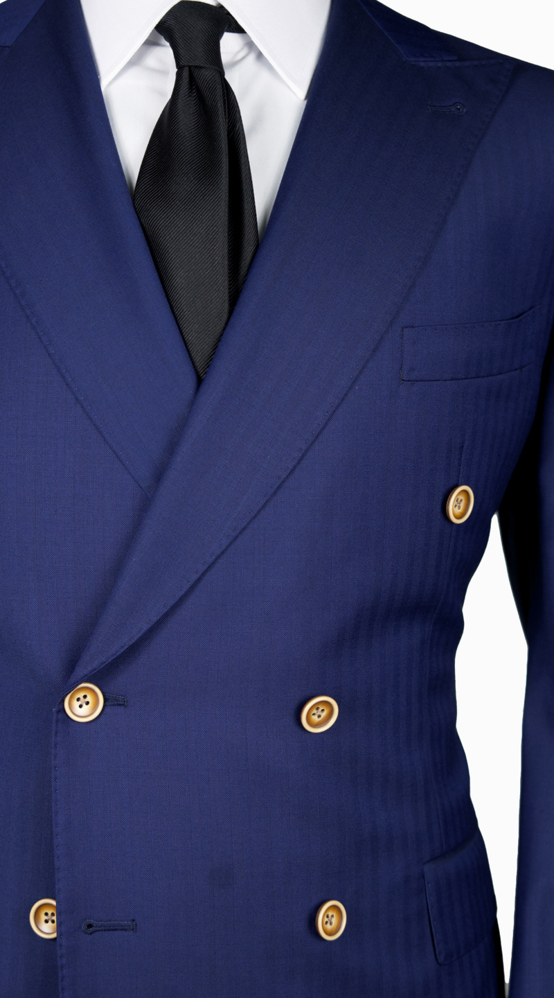 Complet bleu birdseye en laine