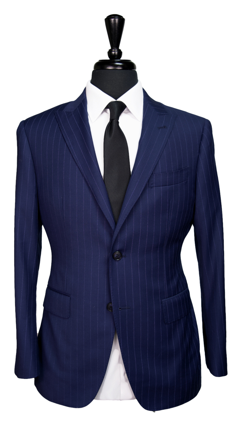 Cobalt Blue Pinstripe Suit