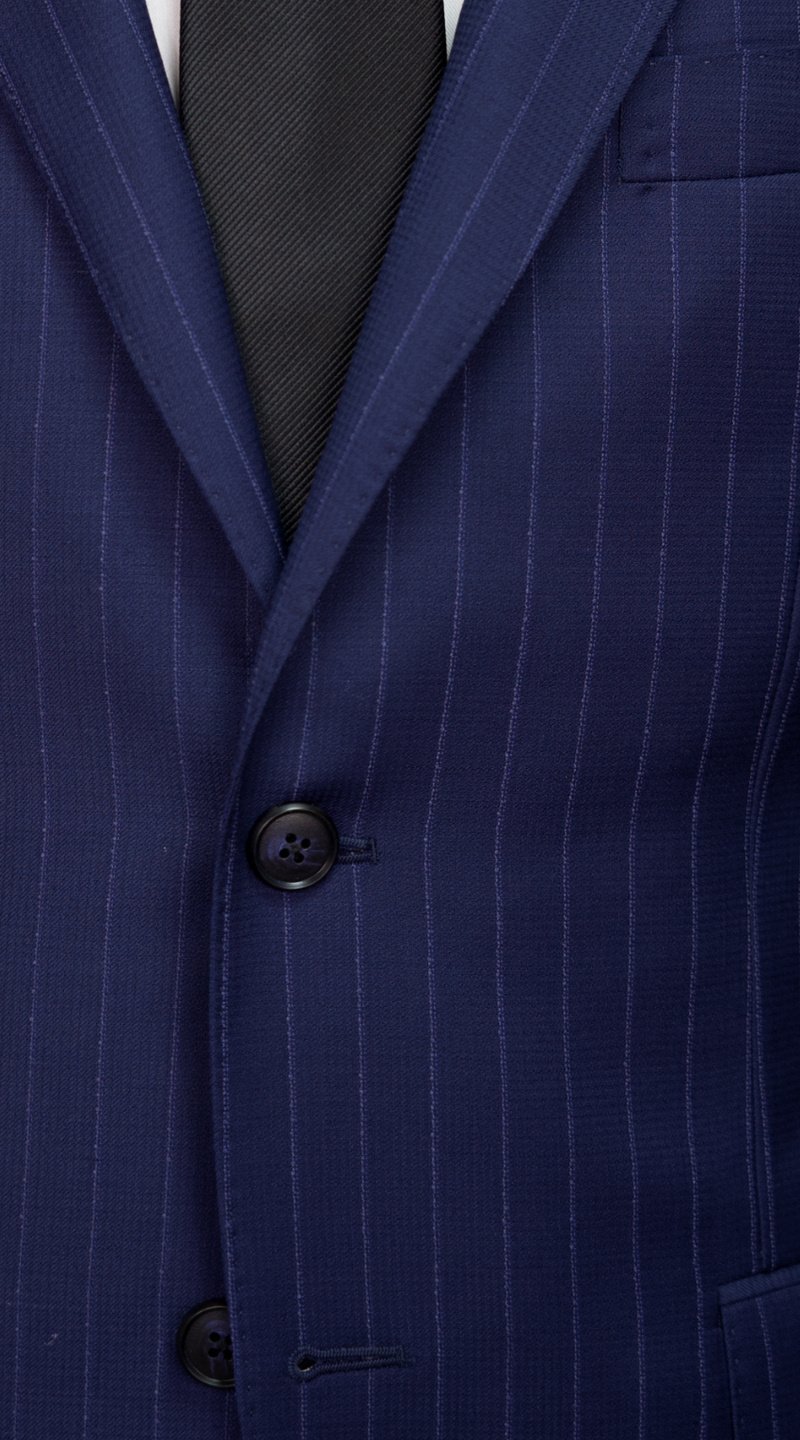 Cobalt Blue Pinstripe Suit