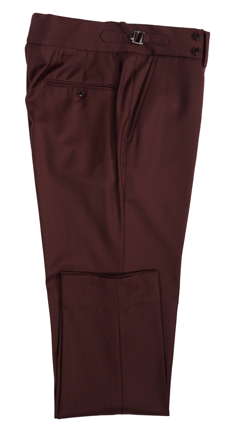 Burgundy Classic Wool Suit