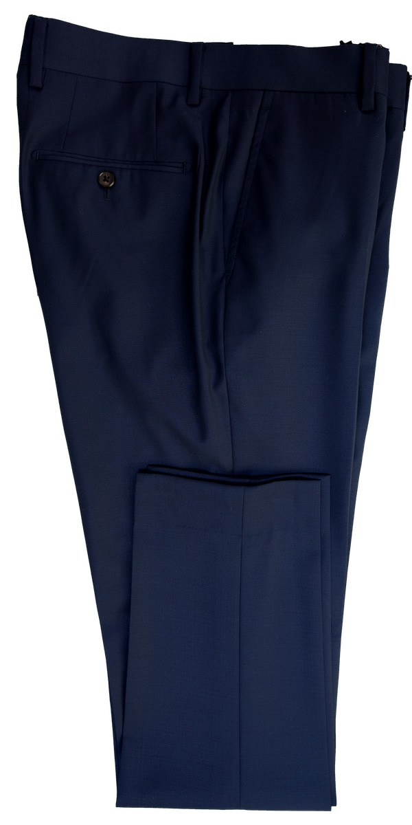 Blue Subtle Herringbone Wool Suit