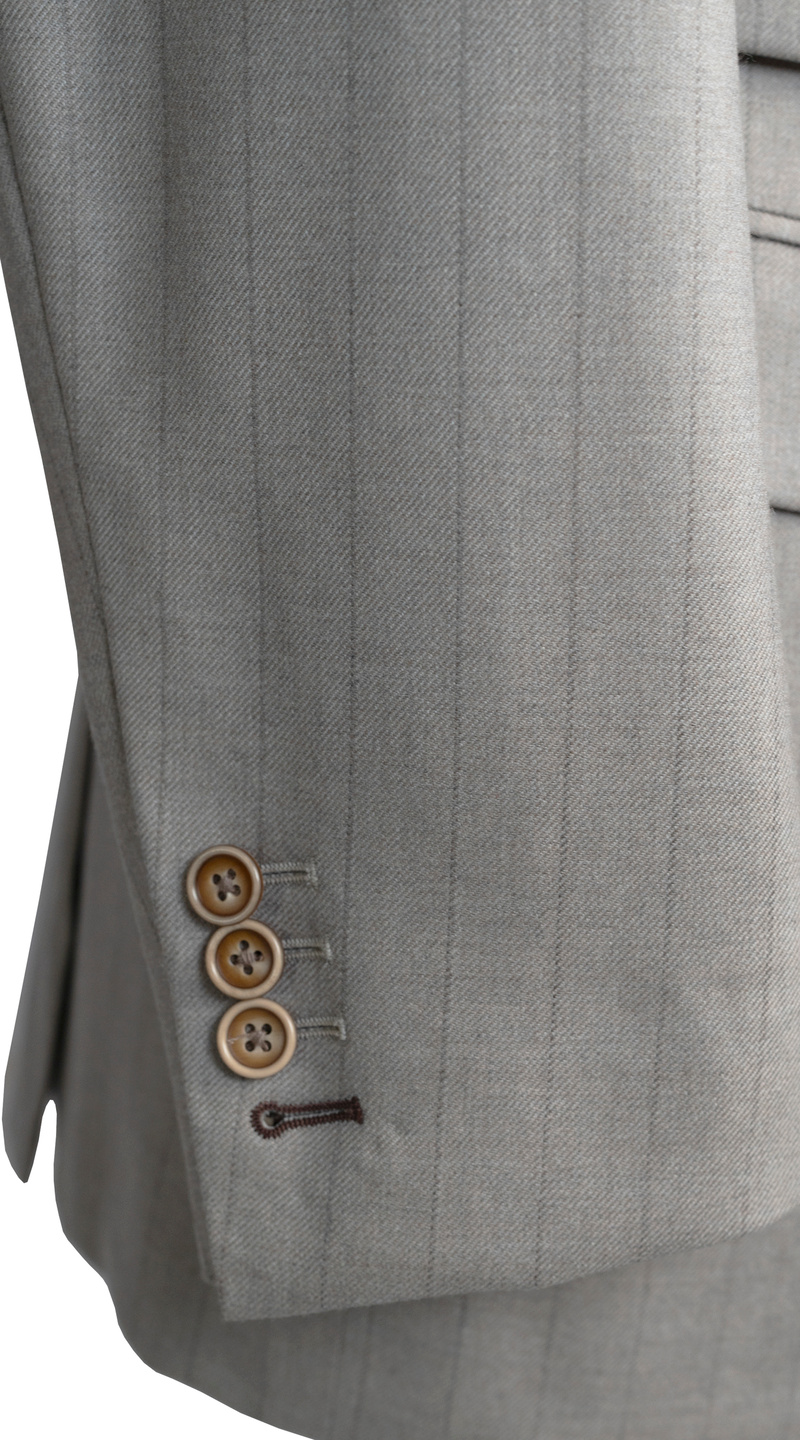 Complet Croisé Rayé Sable Argenté