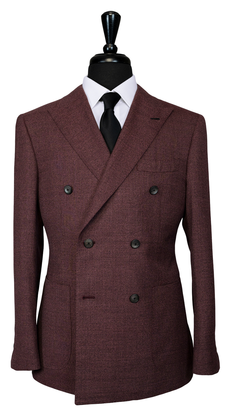 Mahogany Double-Breasted Wool Suit