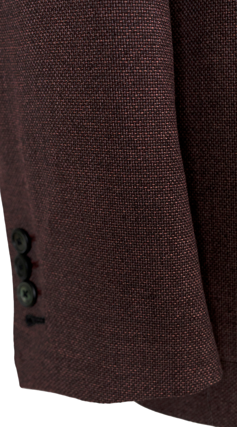 Mahogany Double-Breasted Wool Suit