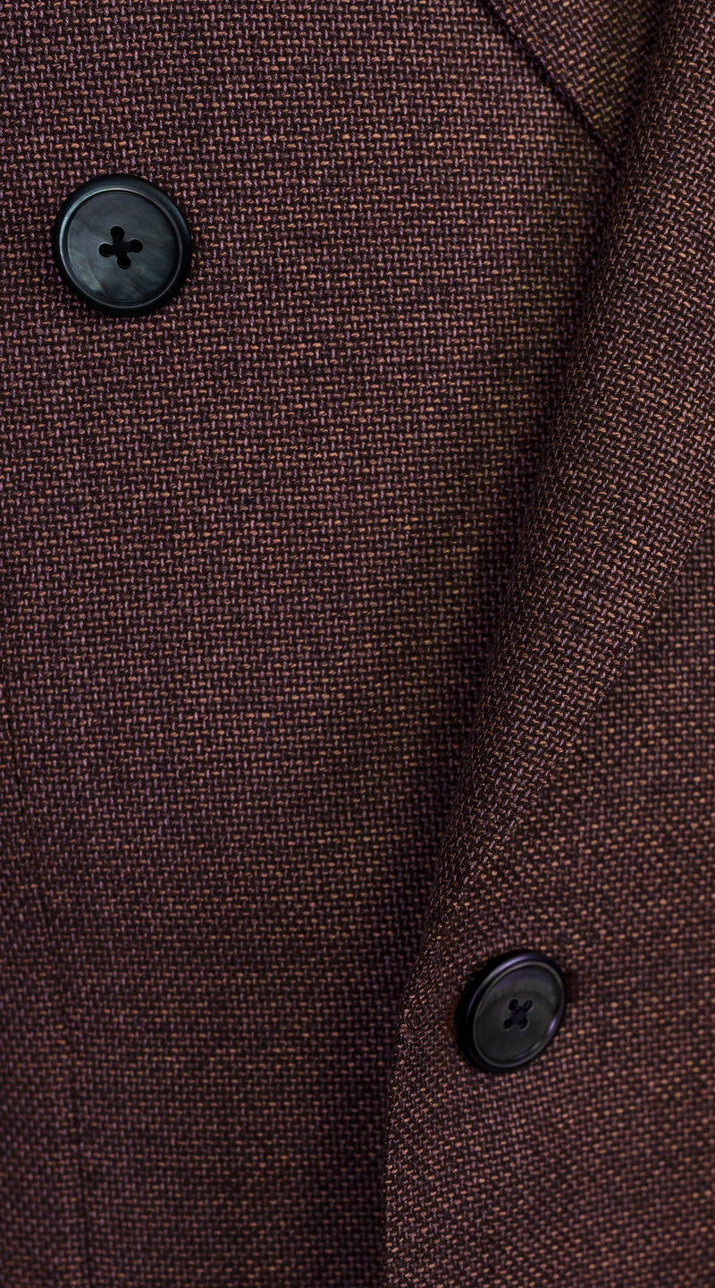 Mahogany Double-Breasted Wool Suit