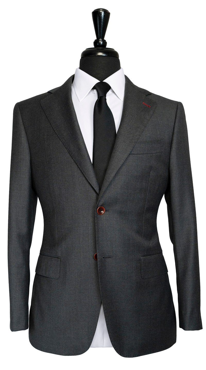 Monogram Charcoal Wool Suit