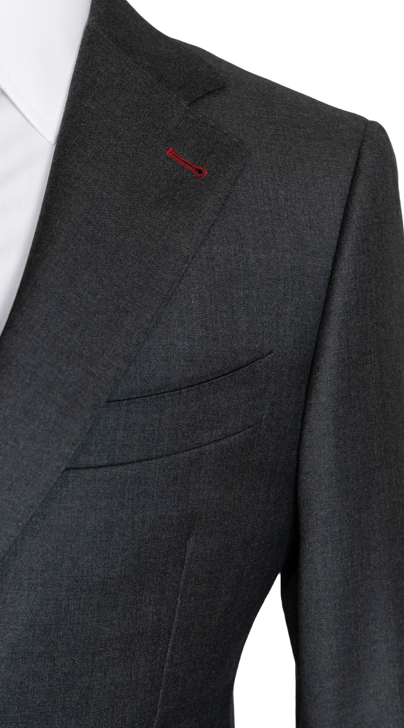 Monogram Charcoal Wool Suit