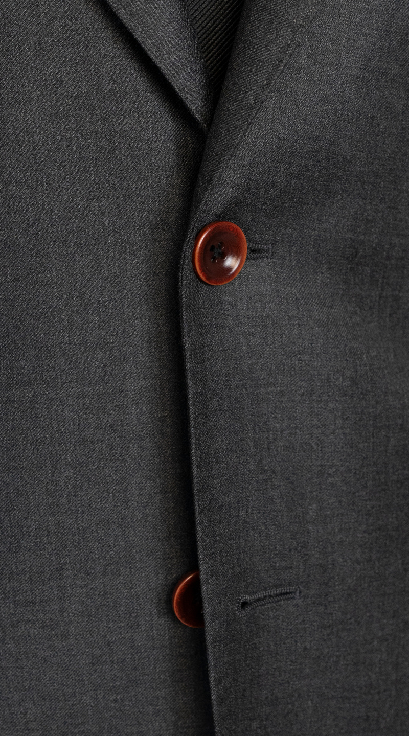 Monogram Charcoal Wool Suit
