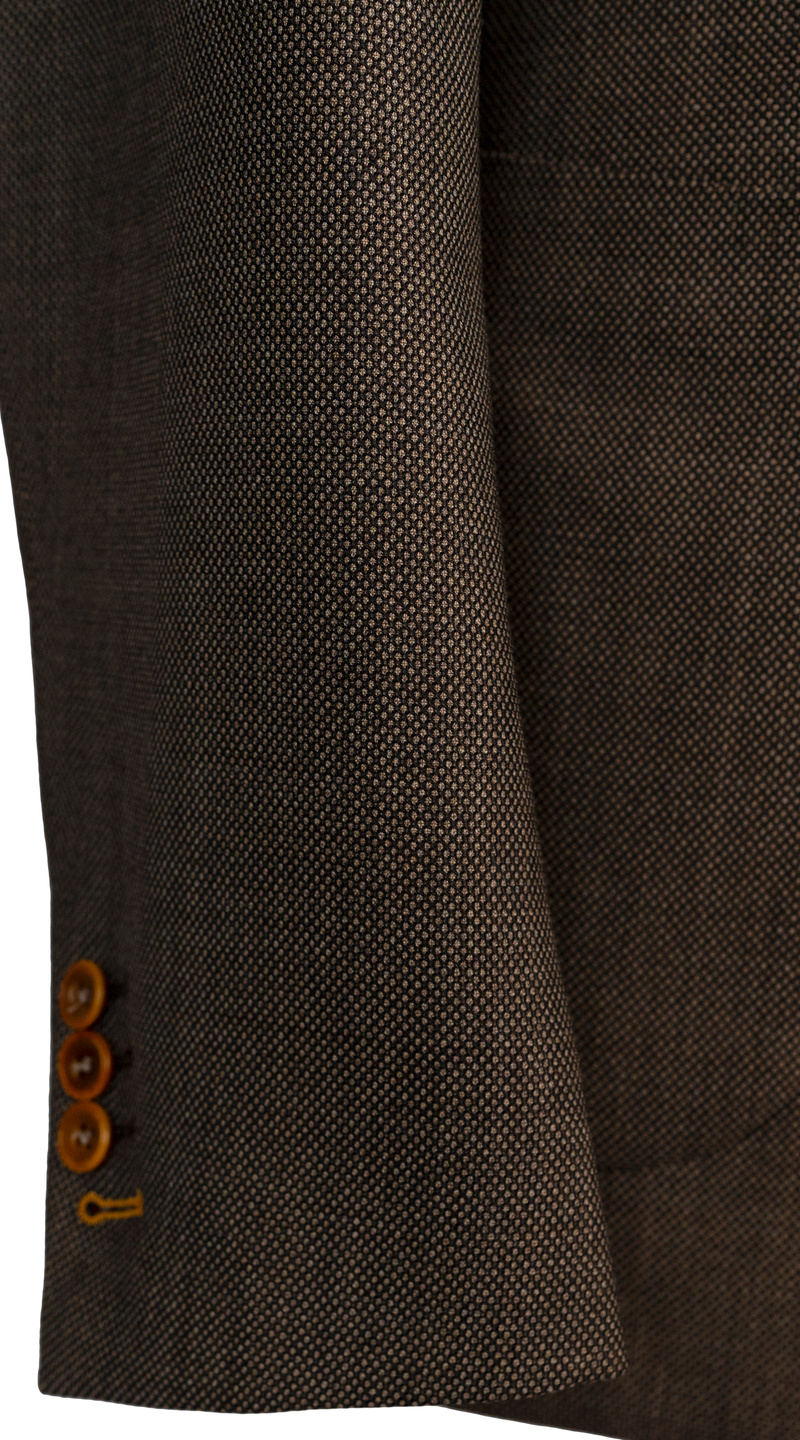 Mocha Brown Birdseye Wool Suit