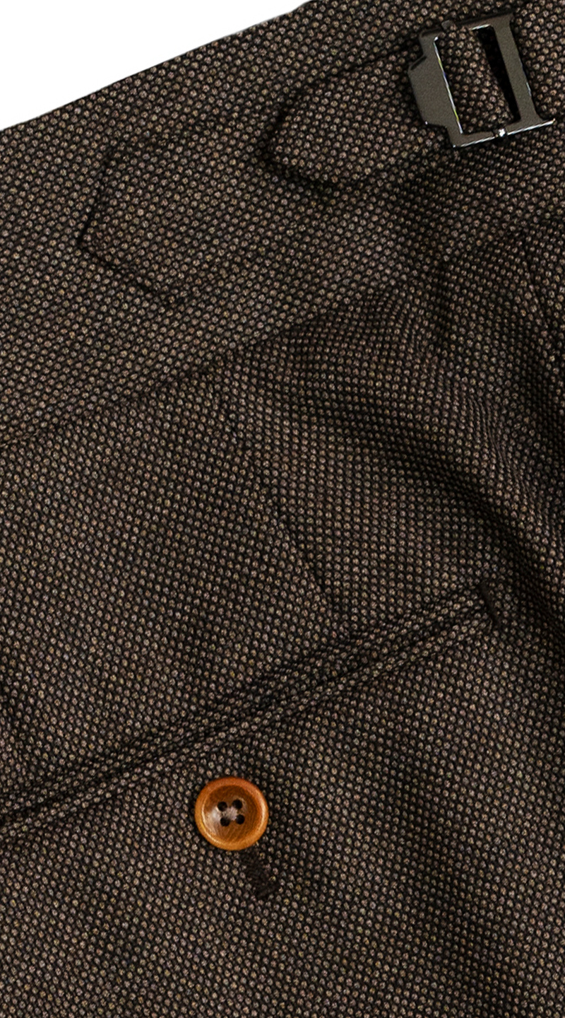 Mocha Brown Birdseye Wool Suit