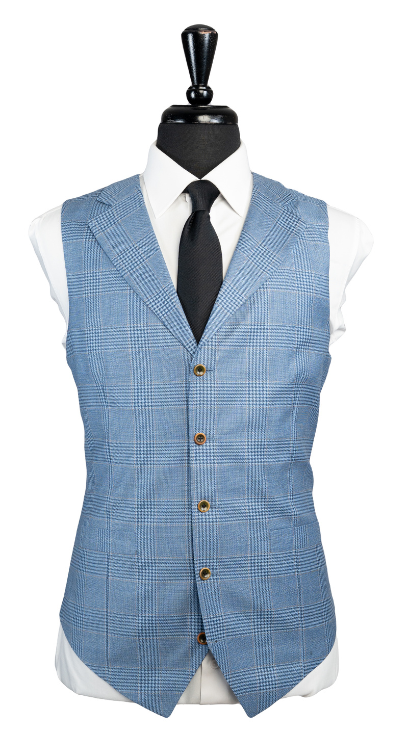 Sky Blue Glen Plaid Suit