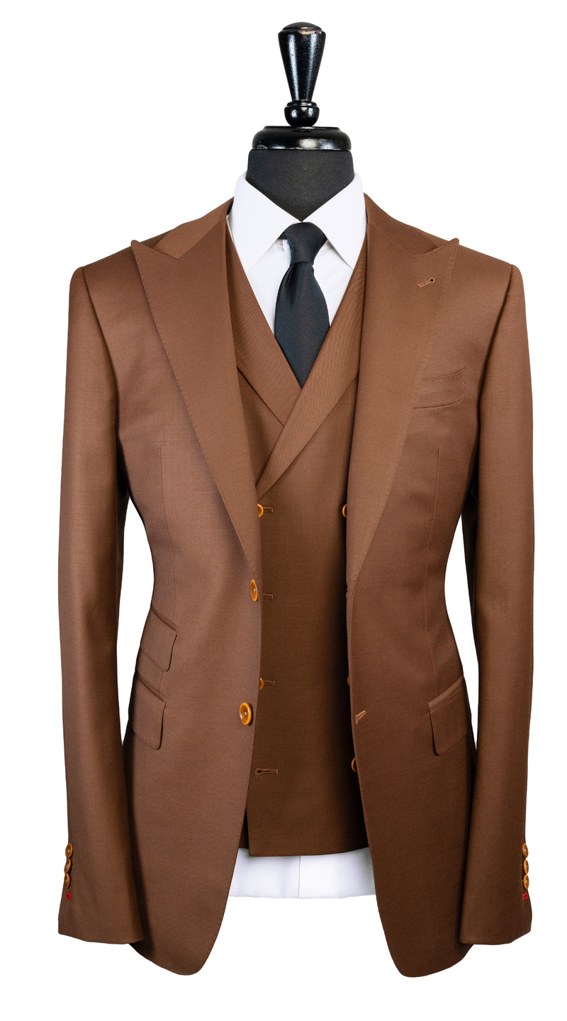 Terra Brown Three-Piece Suit 