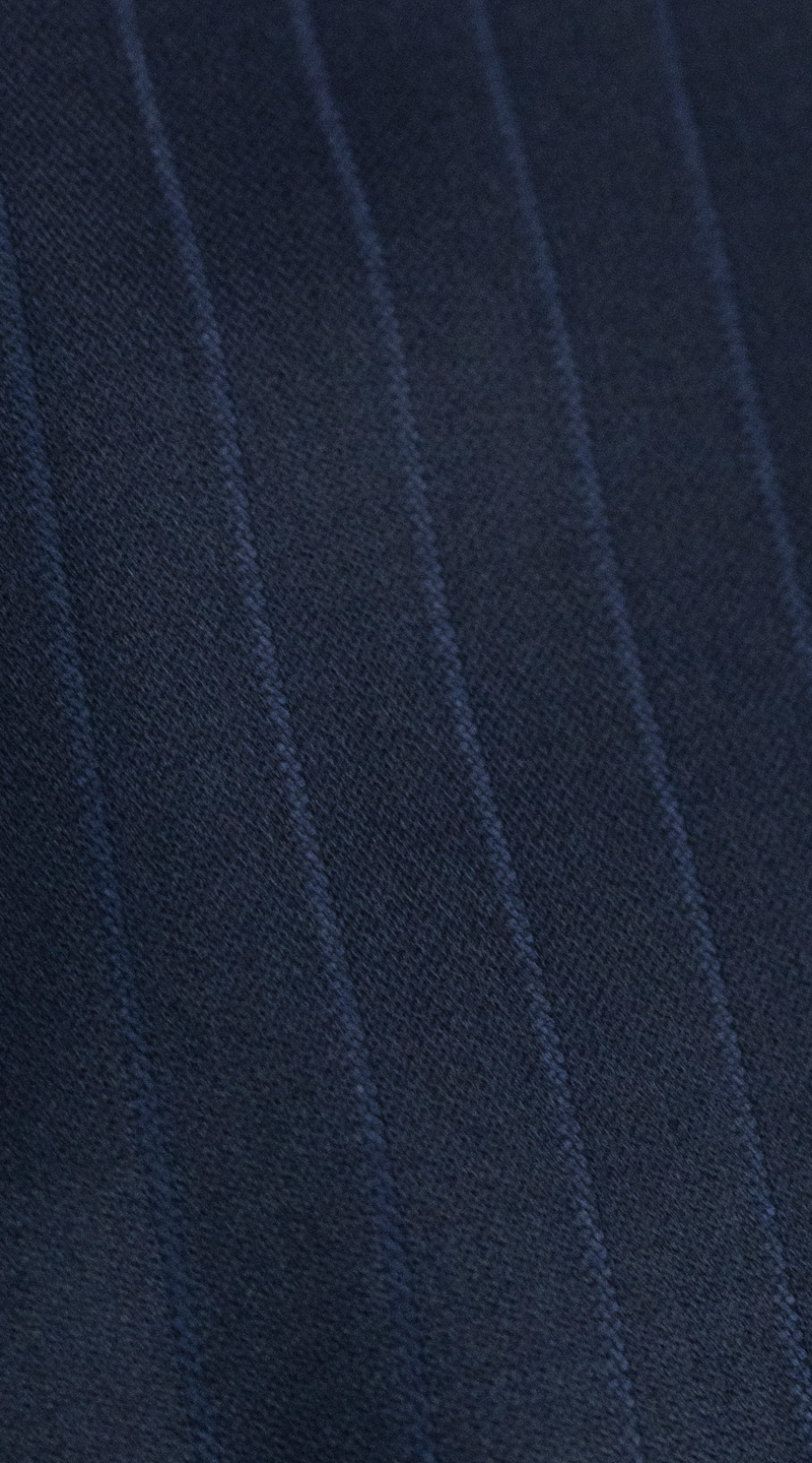 Navy Pinstripe Wool Suit